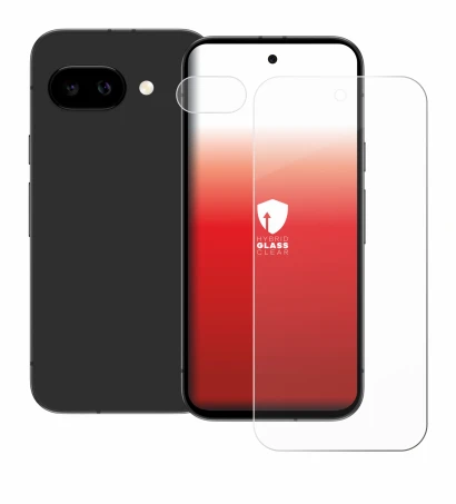 Imagen del dispositivo Google Pixel 9a (Frontal+Cámara) con una amplia variedad de protectores de pantalla.