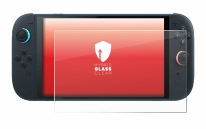 Imagen del dispositivo Nintendo Switch 2 con una amplia variedad de protectores de pantalla.