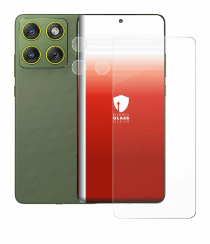 Imagen del dispositivo Motorola Edge 70 (Frontal+Cámara) con una amplia variedad de protectores de pantalla.