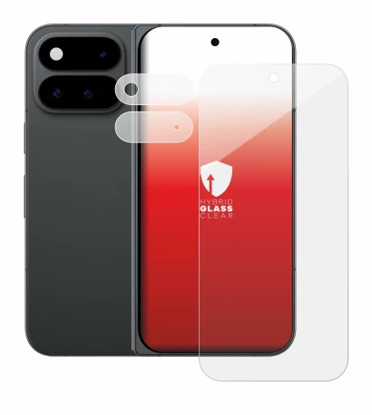 Imagen del dispositivo Google Pixel 11 Pro Fold (Frontal+Cámara) con una amplia variedad de protectores de pantalla.