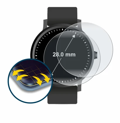 Imagen del dispositivo Relojes (Circular, ø: 28 mm) con una amplia variedad de protectores de pantalla.