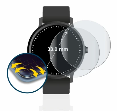 Imagen del dispositivo Relojes (Circular, ø: 33 mm) con una amplia variedad de protectores de pantalla.