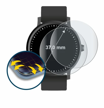 Imagen del dispositivo Relojes (Circular, ø: 37 mm) con una amplia variedad de protectores de pantalla.