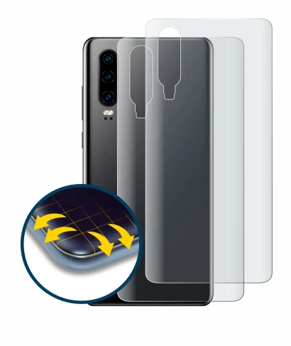 Imagen del dispositivo Huawei P30 (Trasero) con una amplia variedad de protectores de pantalla.