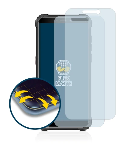 Imagen del dispositivo Oukitel WP5 con una amplia variedad de protectores de pantalla.