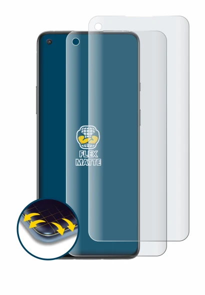 Imagen del dispositivo OnePlus 8T con una amplia variedad de protectores de pantalla.