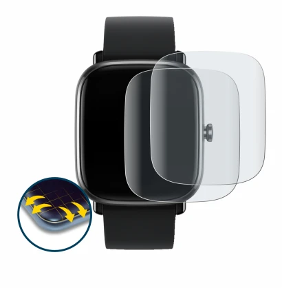 Imagen del dispositivo Huami Amazfit GTS 2 mini con una amplia variedad de protectores de pantalla.