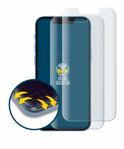 Imagen del dispositivo Apple iPhone 13 mini con una amplia variedad de protectores de pantalla.