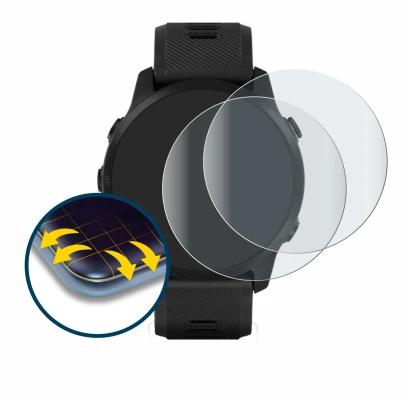 Imagen del dispositivo Garmin Forerunner 945 LTE con una amplia variedad de protectores de pantalla.