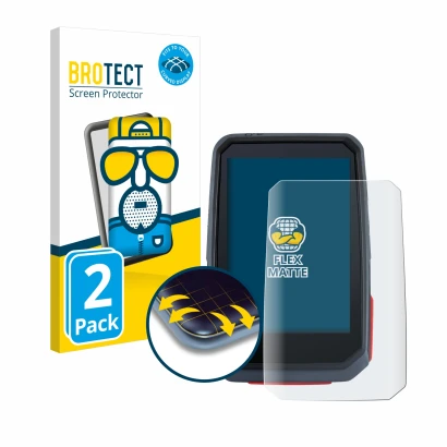 Parte frontal de un envase de producto con el logotipo de la marca BROTECT. Al lado se muestra el dispositivo Sigma ROX 4.0 co