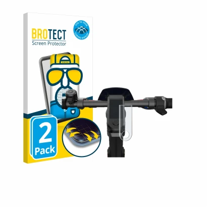 Parte frontal de un envase de producto con el logotipo de la marca BROTECT. Al lado se muestra el dispositivo NIU KQi3 Pro con