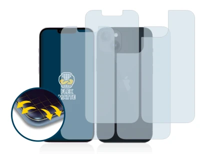 Imagen del dispositivo Apple iPhone 14 (Frontal+Trasero) con una amplia variedad de protectores de pantalla.