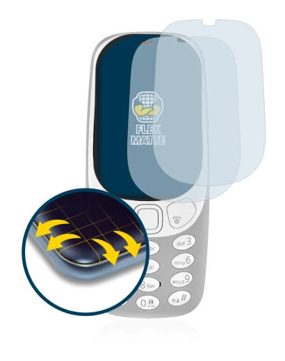 Imagen del dispositivo Nokia 3310 (2017) con una amplia variedad de protectores de pantalla.