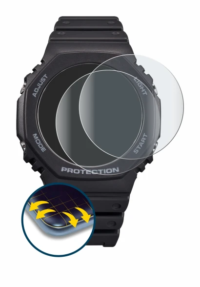 Imagen del dispositivo Casio G-Shock GA-B2100 con una amplia variedad de protectores de pantalla.