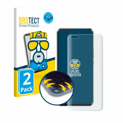 Parte frontal de un envase de producto con el logotipo de la marca BROTECT. Al lado se muestra el dispositivo Honor Magic 5 Pr