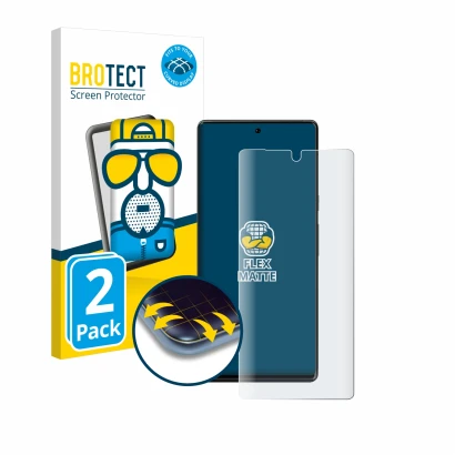 Parte frontal de un envase de producto con el logotipo de la marca BROTECT. Al lado se muestra el dispositivo Google Pixel 6 P