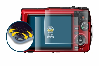 Imagen del dispositivo Olympus OM System Tough TG-7 con una amplia variedad de protectores de pantalla.