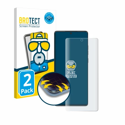 Parte frontal de un envase de producto con el logotipo de la marca BROTECT. Al lado se muestra el dispositivo Motorola Moto G8