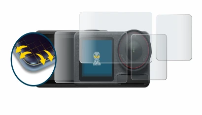 Imagen del dispositivo DJI Osmo Action 5 Pro con una amplia variedad de protectores de pantalla.