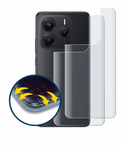 Imagen del dispositivo Xiaomi Redmi Note 14 (Trasero) con una amplia variedad de protectores de pantalla.