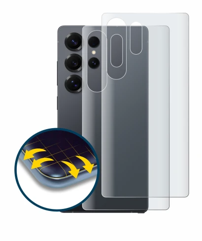 Imagen del dispositivo Samsung Galaxy S25 Ultra Enterprise Edition (Trasero) con una amplia variedad de protectores de pantall