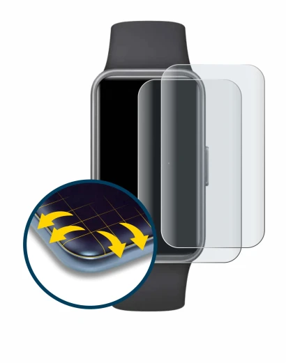 Imagen del dispositivo Huawei Band 10 con una amplia variedad de protectores de pantalla.