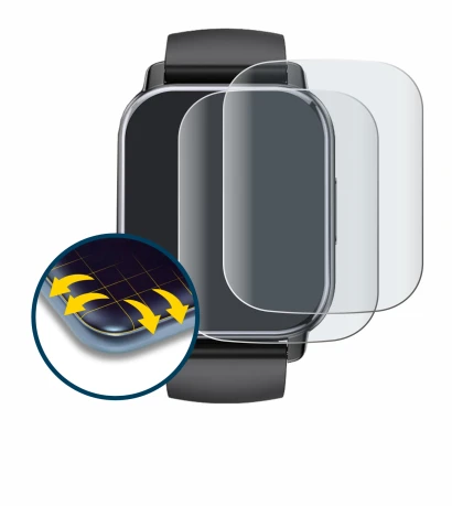 Imagen del dispositivo Poounur T80 1.95" con una amplia variedad de protectores de pantalla.