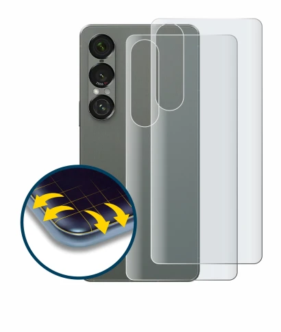 Imagen del dispositivo Sony Xperia 1 VII (Trasero) con una amplia variedad de protectores de pantalla.