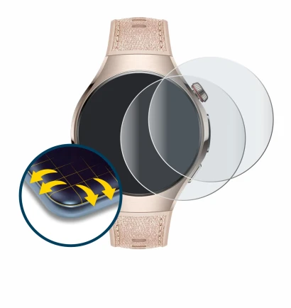 Imagen del dispositivo Huawei Watch 5 (42 mm) con una amplia variedad de protectores de pantalla.