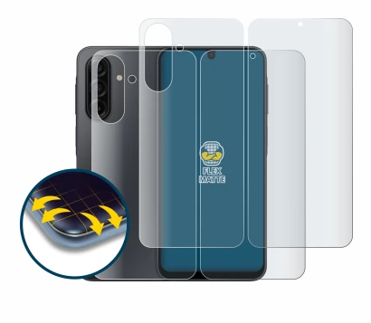 Imagen del dispositivo Samsung Galaxy A17 5G (Frontal+Trasero) con una amplia variedad de protectores de pantalla.