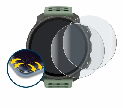 Imagen del dispositivo Suunto Vertical 2 con una amplia variedad de protectores de pantalla.