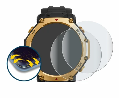 Imagen del dispositivo Huami Amazfit T-Rex 3 Pro (48 mm) con una amplia variedad de protectores de pantalla.