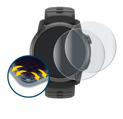 Imagen del dispositivo Coros Apex 4 (42 mm) con una amplia variedad de protectores de pantalla.
