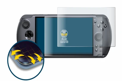 Imagen del dispositivo GPD Win 5 con una amplia variedad de protectores de pantalla.