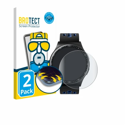 Parte frontal de un envase de producto con el logotipo de la marca BROTECT. Al lado se muestra el dispositivo Reebok Pulse Sma