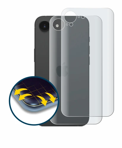 Imagen del dispositivo Apple iPhone 17e (Trasero) con una amplia variedad de protectores de pantalla.