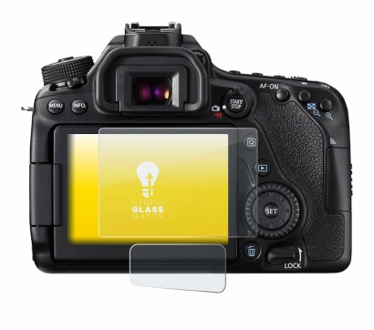 Imagen del dispositivo Canon EOS 80D con una amplia variedad de protectores de pantalla.