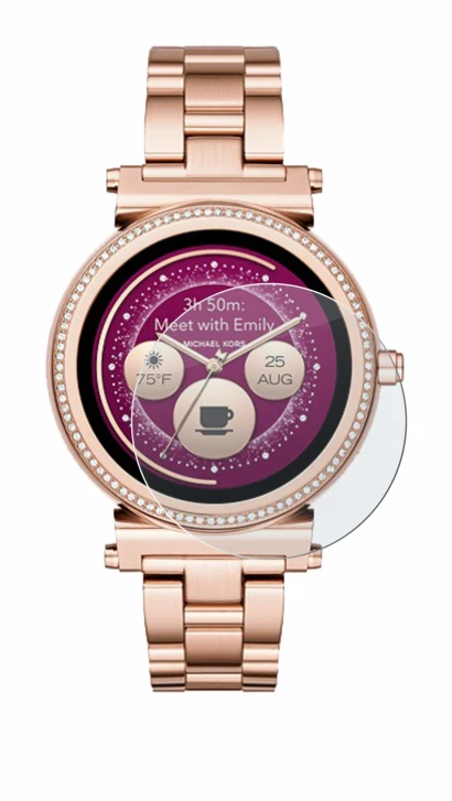 Imagen del dispositivo Michael Kors Access Sofie con una amplia variedad de protectores de pantalla.