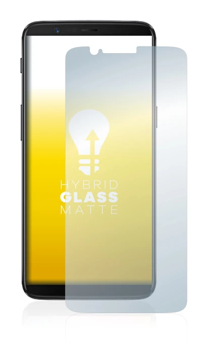 Imagen del dispositivo OnePlus 5T con una amplia variedad de protectores de pantalla.