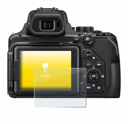 Imagen del dispositivo Nikon Coolpix P1000 con una amplia variedad de protectores de pantalla.