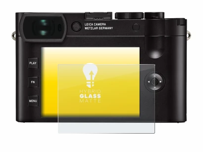 Imagen del dispositivo Leica Q2 con una amplia variedad de protectores de pantalla.