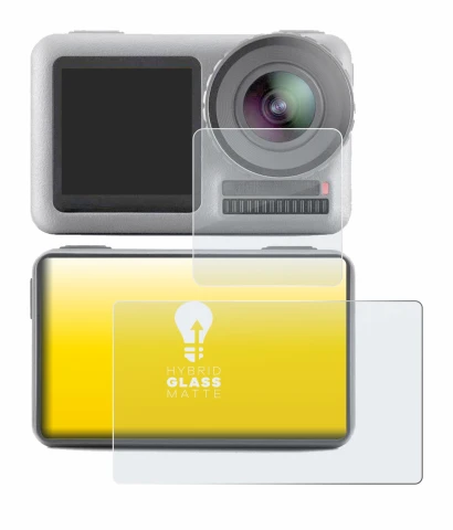 Imagen del dispositivo DJI Osmo Action con una amplia variedad de protectores de pantalla.