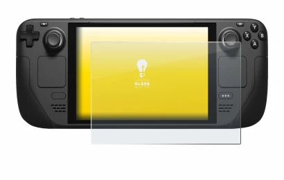 Imagen del dispositivo Valve Steam Deck con una amplia variedad de protectores de pantalla.