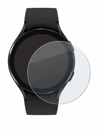 Imagen del dispositivo Samsung Galaxy Watch 4 (44mm) con una amplia variedad de protectores de pantalla.