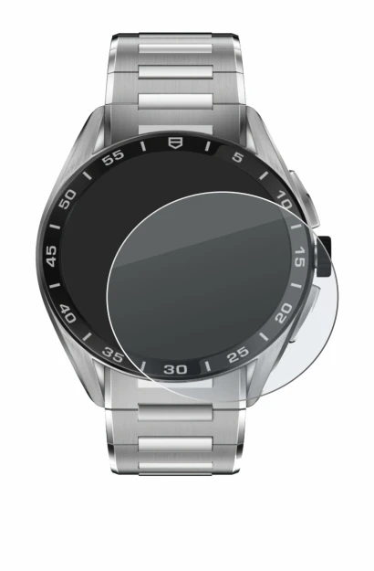 Imagen del dispositivo TAG Heuer Connected Calibre E4 (45 mm) con una amplia variedad de protectores de pantalla.