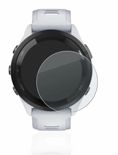 Imagen del dispositivo Garmin Forerunner 265 (46 mm) con una amplia variedad de protectores de pantalla.