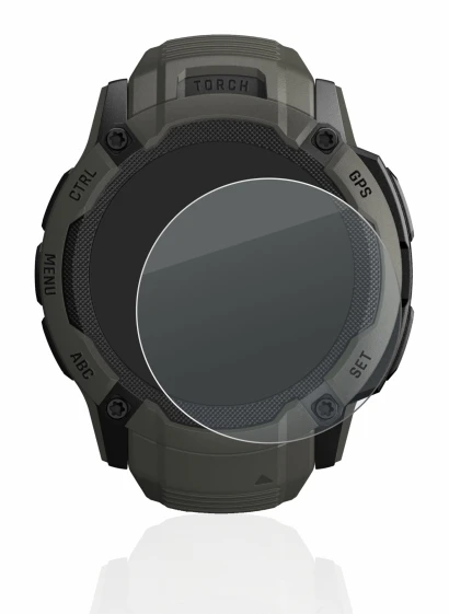 Imagen del dispositivo Garmin Instinct 2X Solar con una amplia variedad de protectores de pantalla.