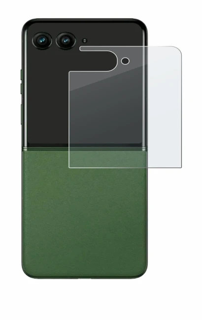 Imagen del dispositivo Motorola Razr 50 Ultra (Pantalla trasera) con una amplia variedad de protectores de pantalla.