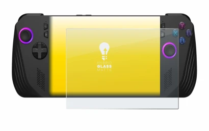 Imagen del dispositivo ASUS ROG Ally X (2024) con una amplia variedad de protectores de pantalla.