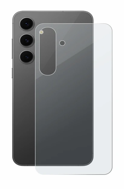 Imagen del dispositivo Samsung Galaxy S24 FE (Trasero) con una amplia variedad de protectores de pantalla.